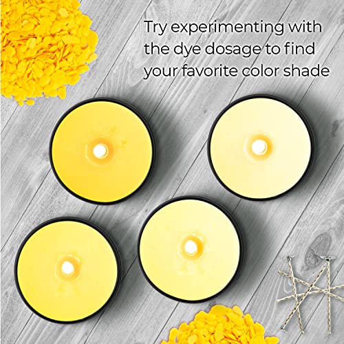 Image of Candle Shop - Bright Yellow Color 2 oz- Dye Chips for Making Candles - Candle Wax Dye - A Great Choice of Colors