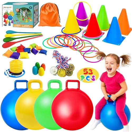 53PCS Carnival Outdoor Games Combo Set for Kids 18 Inch Hopper Balls