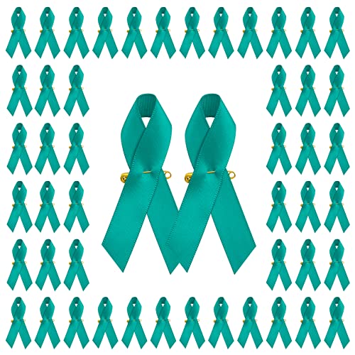 Image of Ribbon Awareness Satin Pins Cancer Awareness Ribbon Pin with Safety Pin