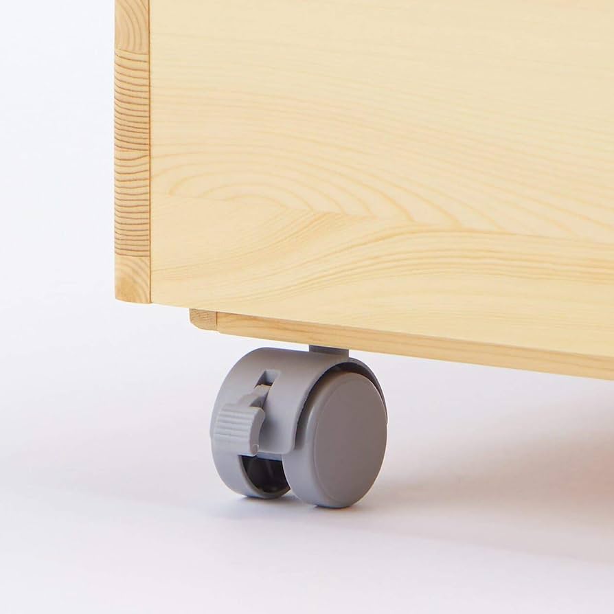 Amazon｜無印良品 パイン材収納BOXキャスター付き 幅35×奥行き35
