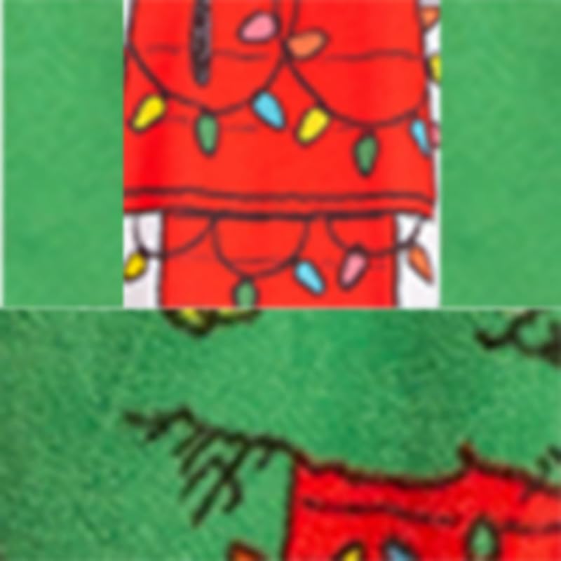 Briefly Stated Men's Matching Peanuts Raglan-Sleeve Top and Pajama Pants Set (Green Multi, Large)3