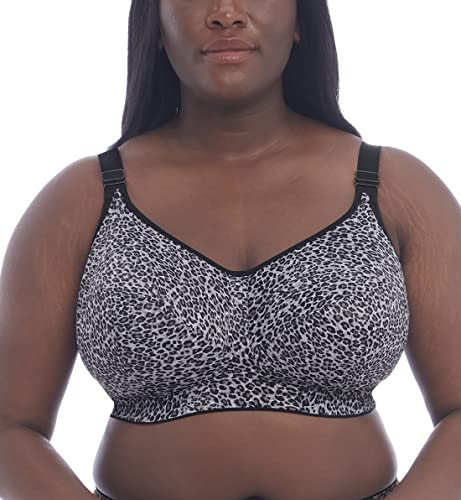 GODDESS Celeste Soft Cup Full Coverage Wireless Comfort Reggiseno a Copertura Completa per Donna, Leopardo Grigio, 120L