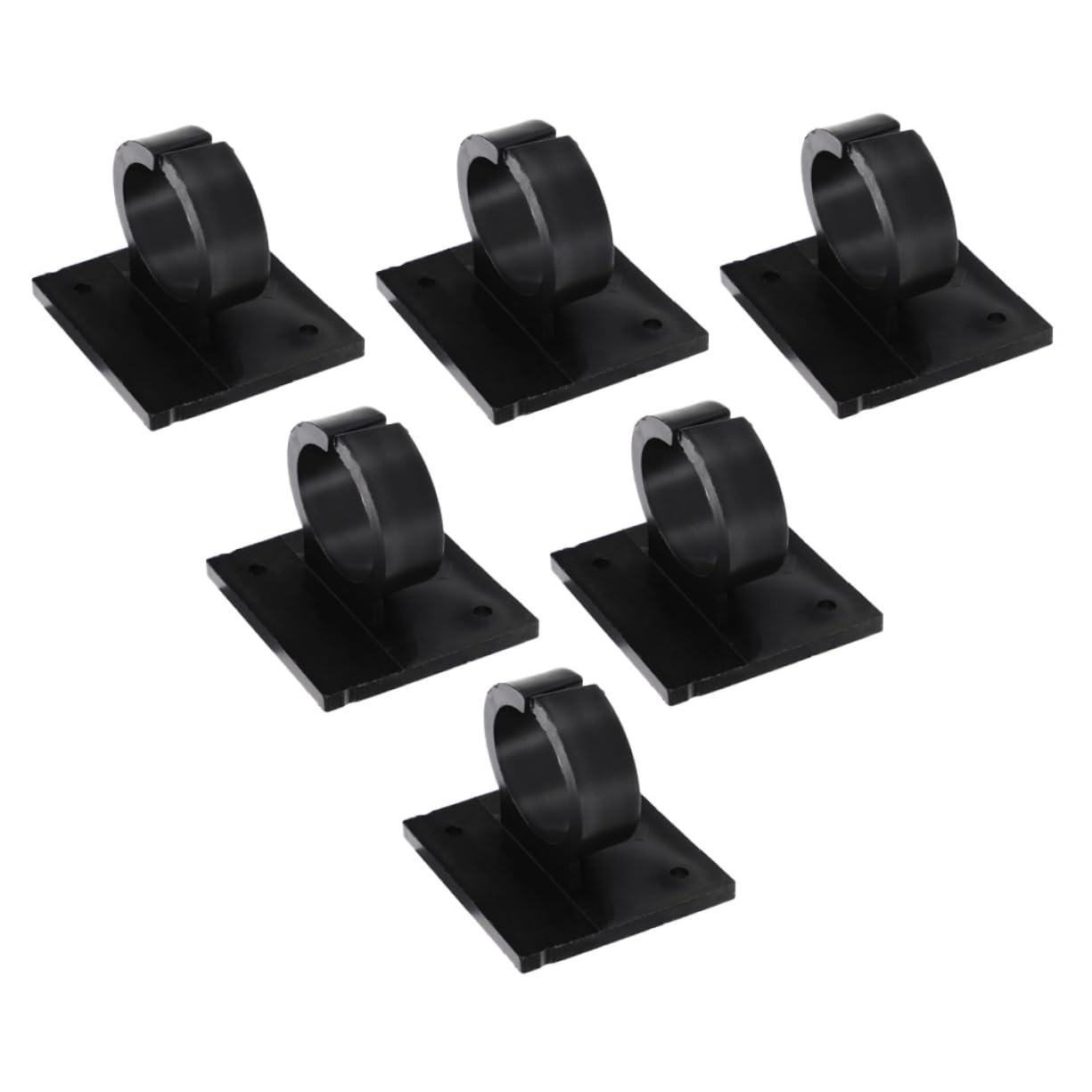 Happyyami Mic Holder Clip Clamp 6 Pack Desk Microphone Clips Adhesive- Stable Mounting for Musicians
