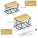 TIDIIABODE 2 Pack Stackable Storage Laundry Kitchen Organizers, Wall Mount Trash Bag Holder with Bamboo Top and Garbage Bag Dispenser No Drill
