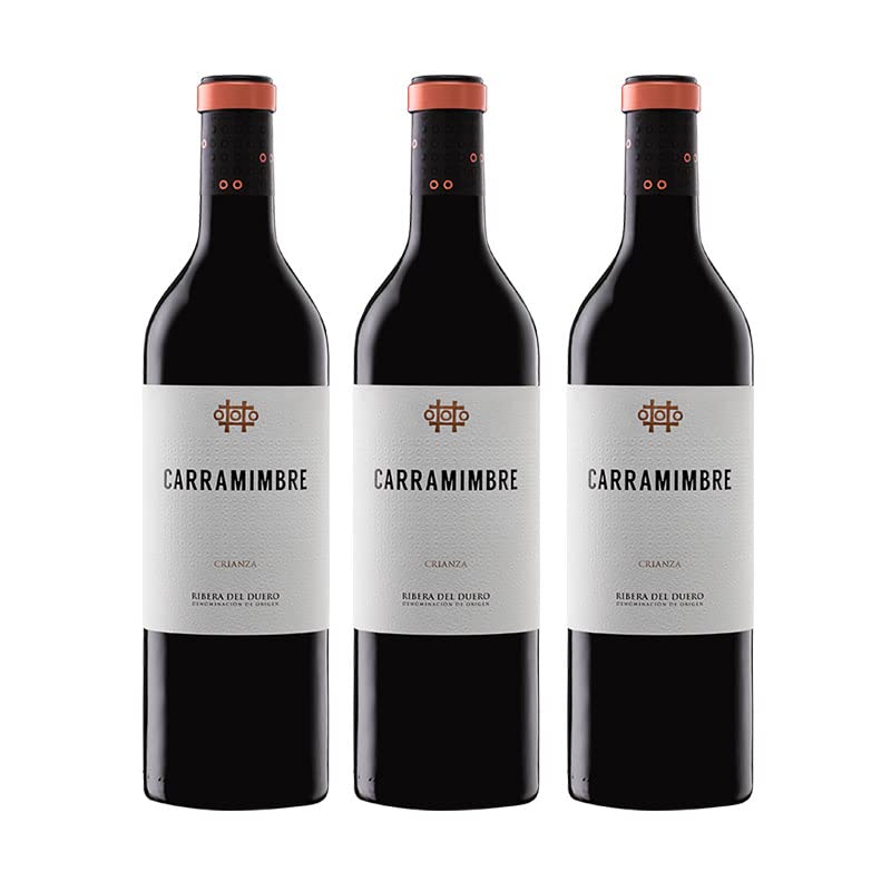 Vino Tinto Carramimbre Crianza de 75 cl - D.O. Ribera del Duero - Bodegas Carramimbre (Pack de 3 botellas)
