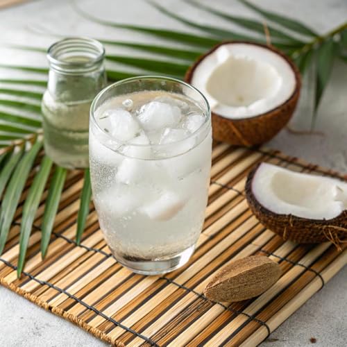 Goya Foods Coconut Water With Pulp, Real Coconut Pieces, 17.6 Fl Oz, Pack of 24, (33939)