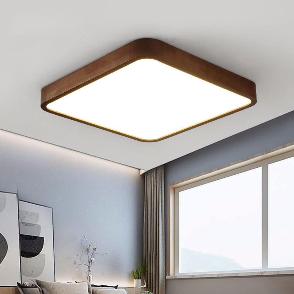 Luz de techo cuadrada china, luz de techo LED de 3 temperaturas de color, montaje empotrado, compatible con accesorios de iluminación de estudio de sala de estar,iluminación de techo