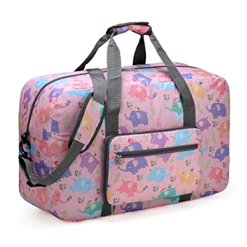 Nabegum Foldable Weekender Travel Duffle Bag for Women Carry On Luggage Overnight Bags with Shoulder Strap