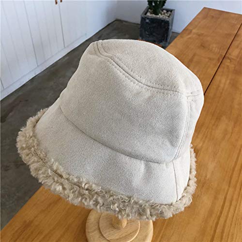 Bonnet tricoté femme hiver velours chaud et chapeau de pêcheur en peluche automne