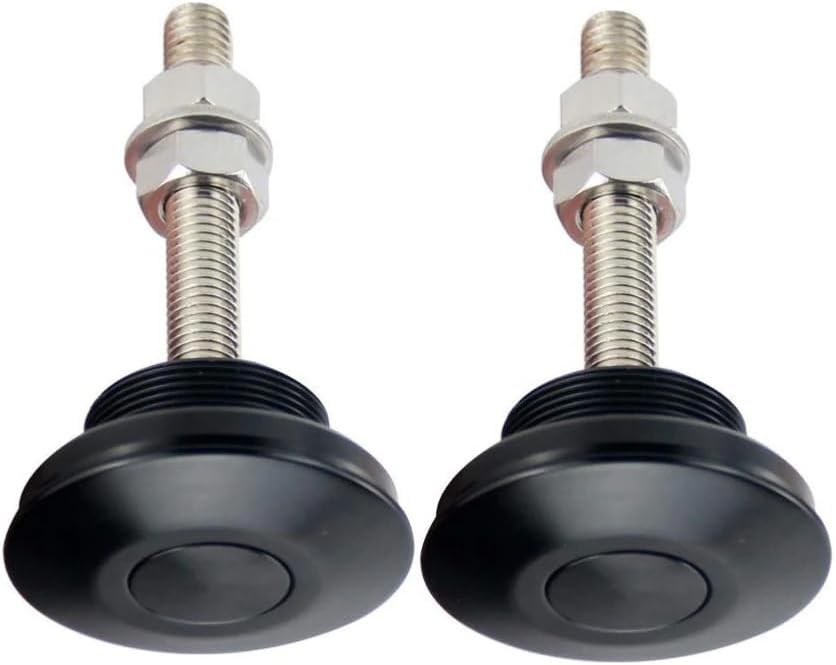 Aluminum 2.44 inches Diameter Universal Quick Latch Hood Pin, Quick Release Latch Push Button, Quick Release Hood Cap Pin Lock Clip Kit for Hood Bumper, 62mm/2.44" Push Button Latches, Silv