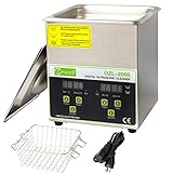 ONEZILI Ultrasonic Cleaner 2L, Professional Ultrasonic Jewelry Cleaner, Small Part Cleaners Machine with Timer Digital for Cleaning Jewelry Eyeglasses Tools Watches Dentures Circuit Board Guns Parts