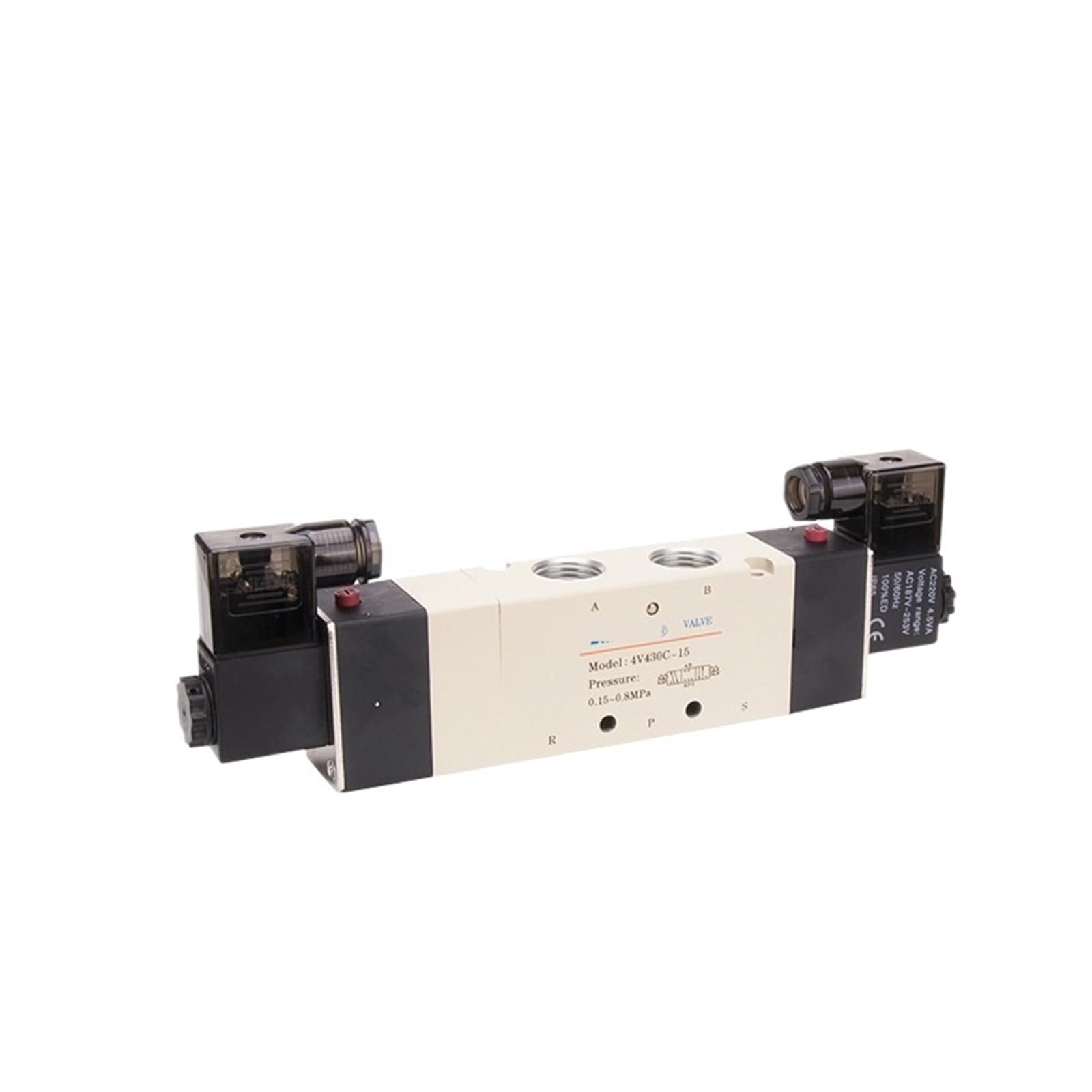 Two-Position Five-Way Solenoid Valve 4V430C-15/4V430E-15/4V430P-15 1Pcs(4v430p-15dc24v)
