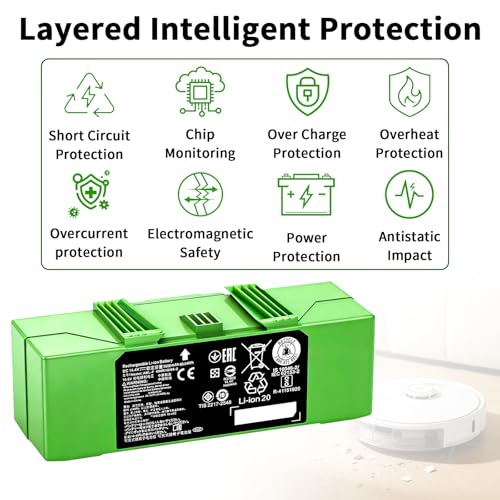 Image of 5600mAh for roomba Battery ABL-F Replacement for irobot roomba i8 i8+ i7 i7+ J7 J7+ i3 i3+ i4 i5 i6 e5 e6 Series 3150 3158 3550 3556 3558 e5 e5150 e5152 e5154 e5158 e6 6198 e6198