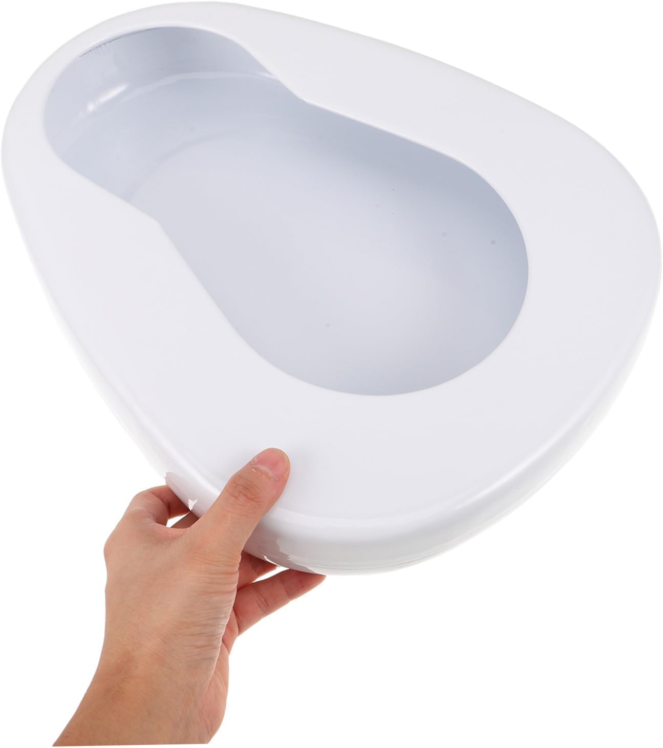 Lightweight Iron Bedpan for Elderly Patients and Bedridden Men with Ergonomic Design and Easy Cleaning, Portable Spill-Proof Bed Pan for Hospital and Elderly Care Use