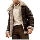 Coats for Men, Winter Jackets Men Black Rain Jacket Waterproof Men's Thickened Long Sleeves Coat Fau