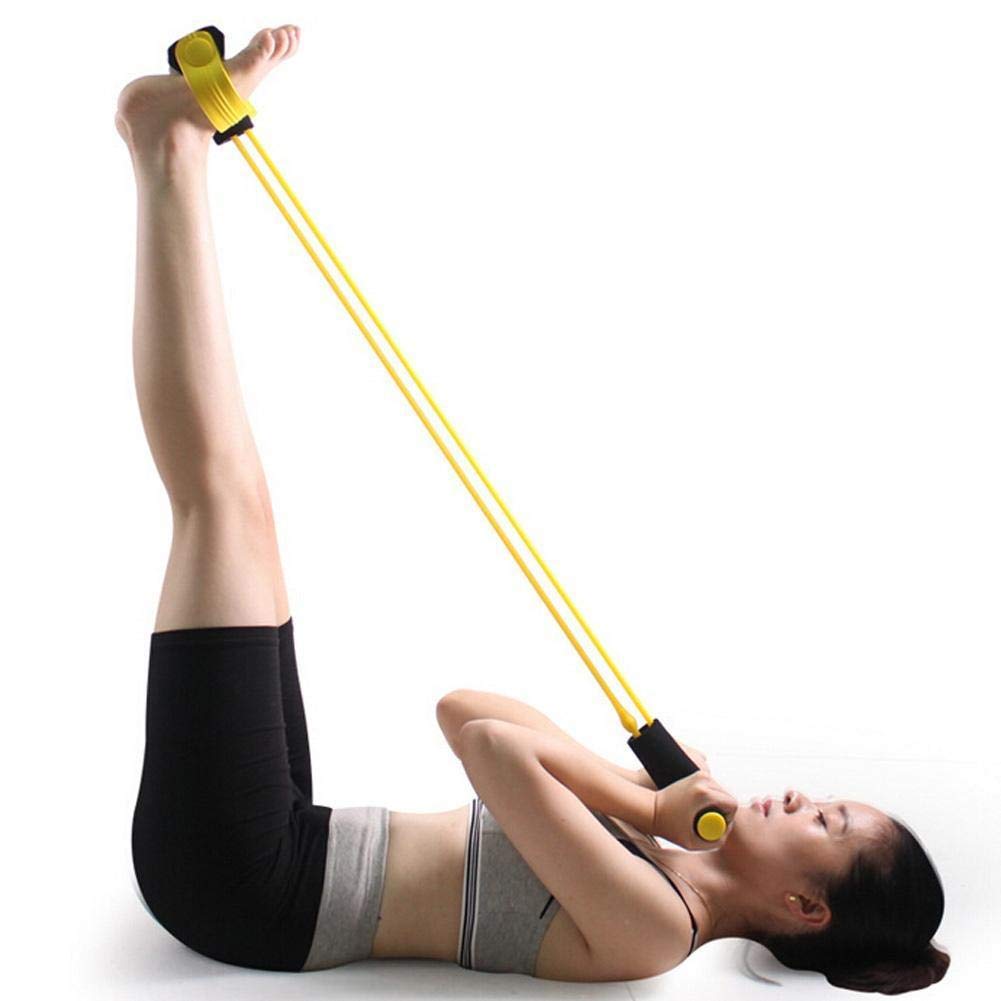 Pull Reducer Training Band 4 Tube Resistance Exerciser, Pedal Fitness Band for Stretching Workouts Exercise Training Yoga and Home Fitness Activities-image-44