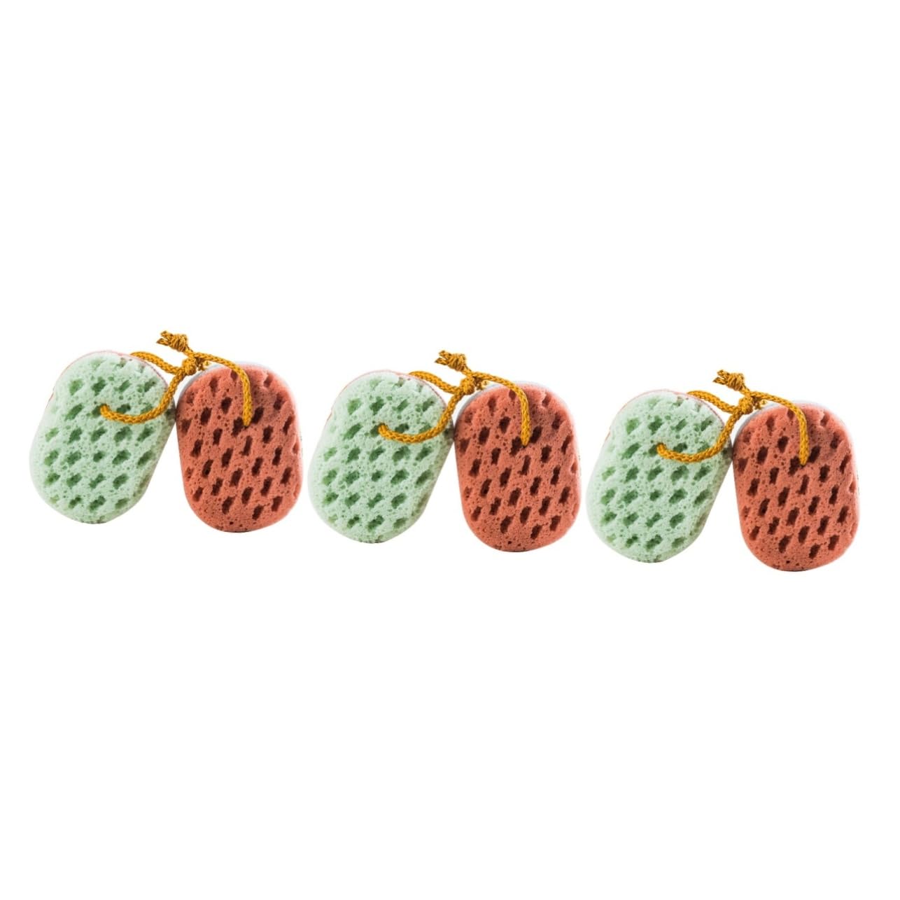 FRCOLOR 3 Set Di Spugna Mista Macarons Spazzola Per Doccia Esfoliante Corpo Scrubber Pulizia Corpo Spugna Per Lavaggio Corpo Per La Della Pelle 2 Pezzi * 3