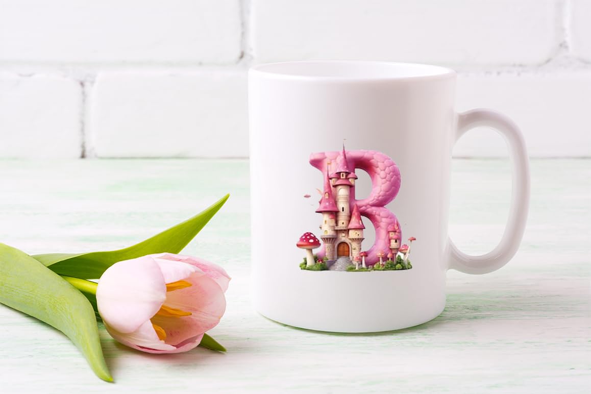 Vaishali PrintCraft Fantasy Castle Theme Font Printed 11oz Ceramic Coffee Mug || Gift for Your Loved Ones on Anniversary || Birthday Gifts || Durable Premium Ceramic Cups (325ml, White) (B)