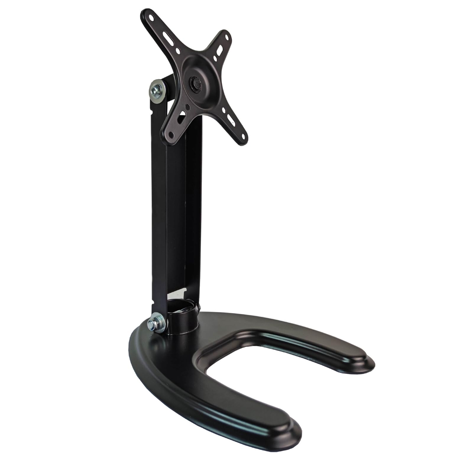 Supporto in plastica Rigida per Staffa da Tavolo per Monitor da 10-27 Pollici Base Regolabile con Rotazione a 360° Forte capacità carico Supporto da scrivania Staffa per Monitor in Metallo