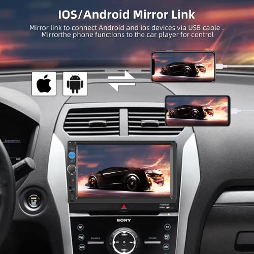 Autoradio 2 Din con Apple Carplay Android Auto