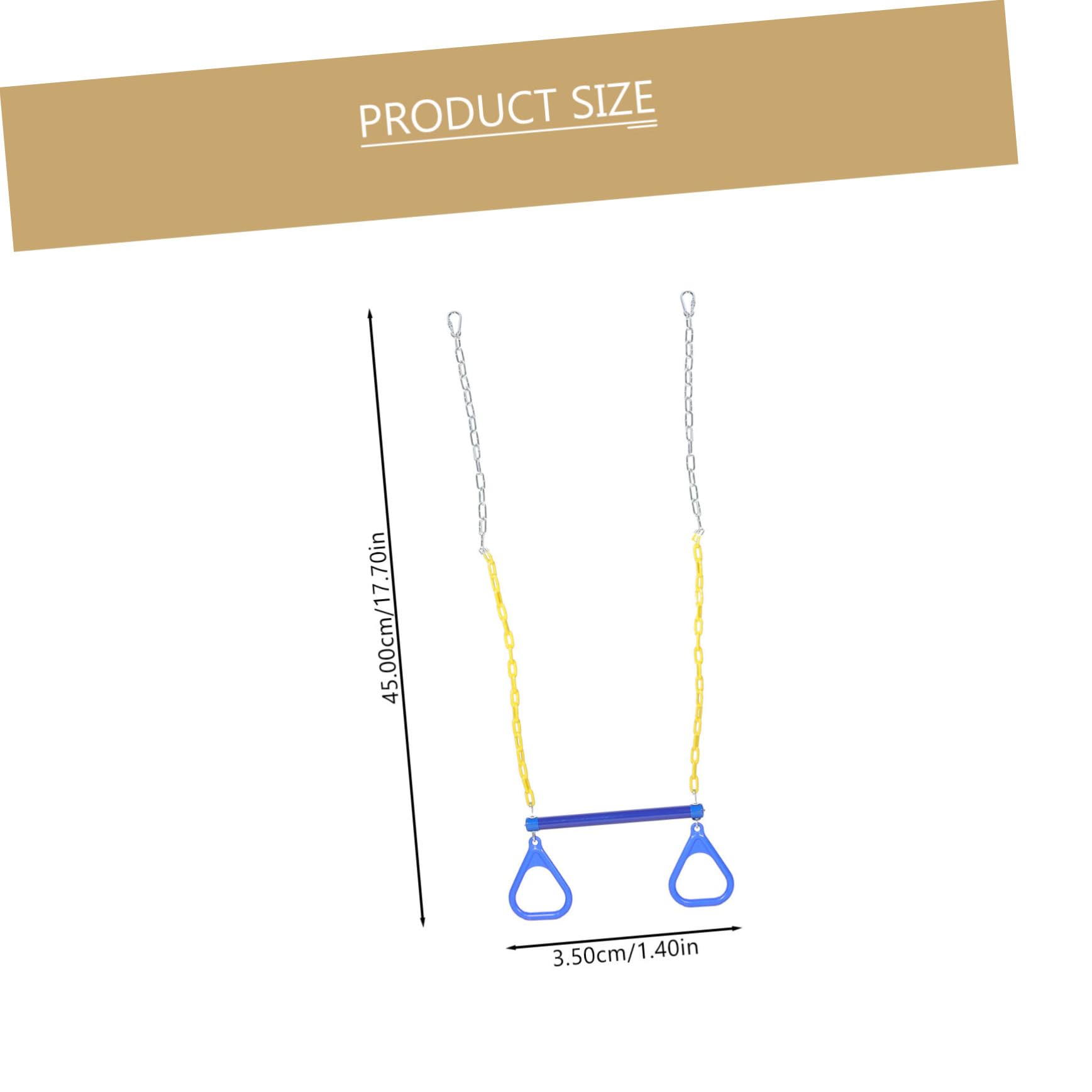 Happyyami 1Pc Creative Fitness Hanging Rings Multi Purpose Gymnastic Swinging Rings for Exercise Smooth Grip Portable Design for Indoor Workouts Orange