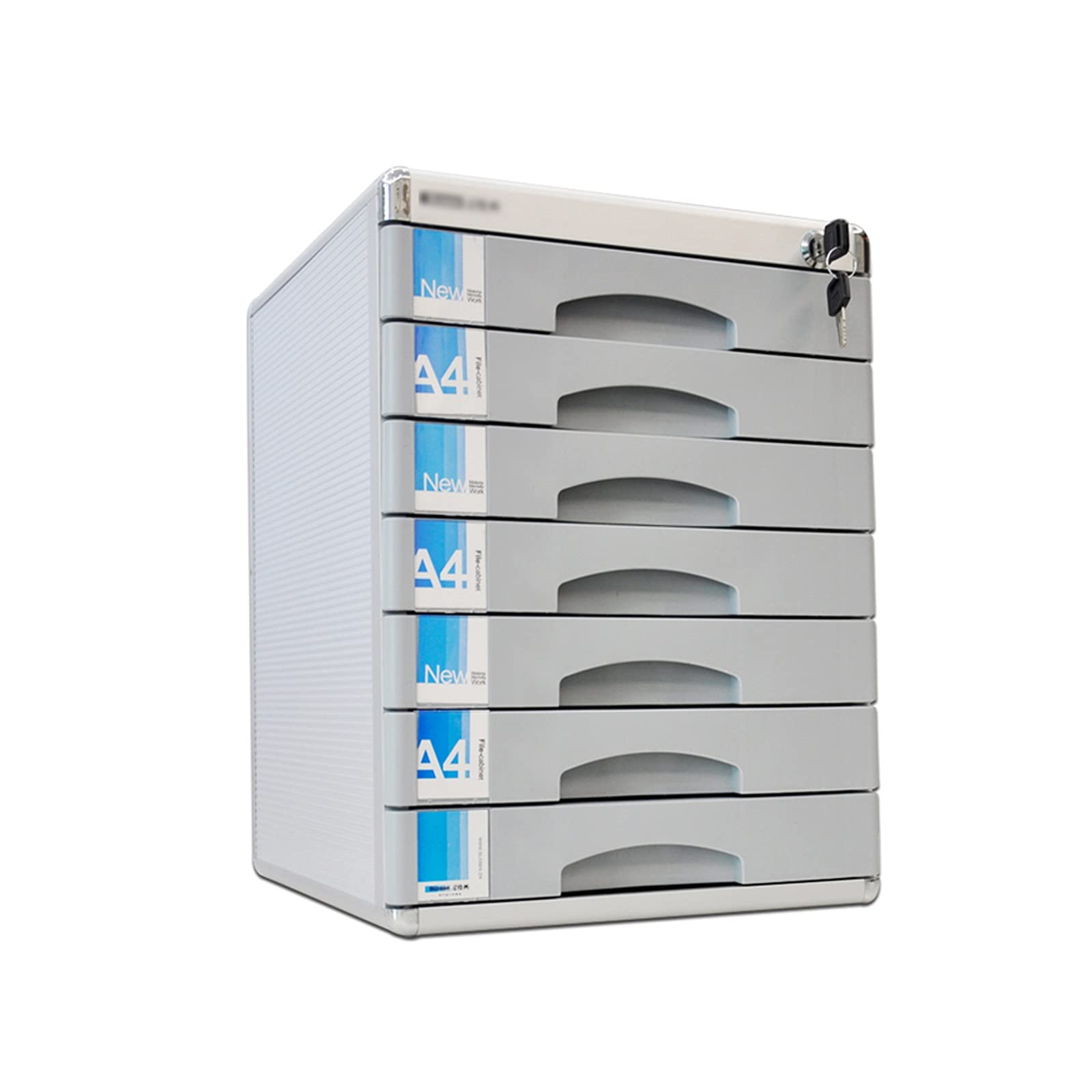 Bxwjg Desk Manager, Multi-Tower Drawer Cabinet, Drawer File Cabinet, Lockable A4 Office Box, Aluminum Alloy Frame (Size : 7 Floors)
