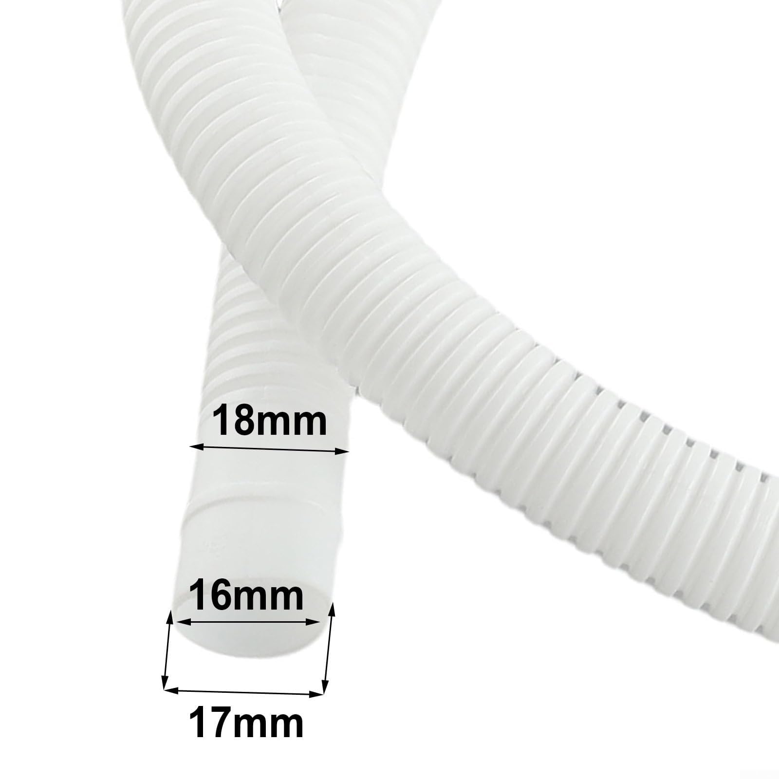Manguera de entrada de agua para lavadora semiautomática compatible con sistemas de drenaje de aire acondicionado, manguera TPE de 1 metro con abrazadera