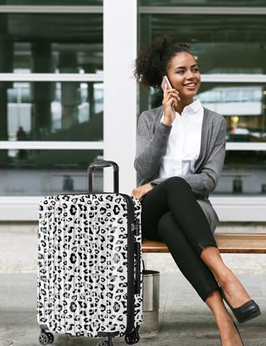 Image of Cheetah Print Carry on Luggage - Airline Approved Suitcases with Spinner Wheels, Built-In TSA Lock,Hard Shell Expandable Suitcases