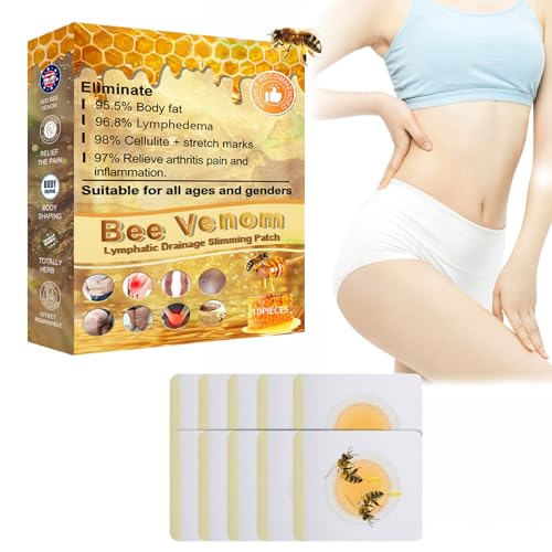 Bienengift-Lymphdrainage-Schlankheitspflaster, Cvreoz Bienengift-Schlankheitspflaster zur Gewichtsabnahme, Bienengift-Detox-Schlankheitspflaster, Bostore Lymphformungspflaster (1Box)
