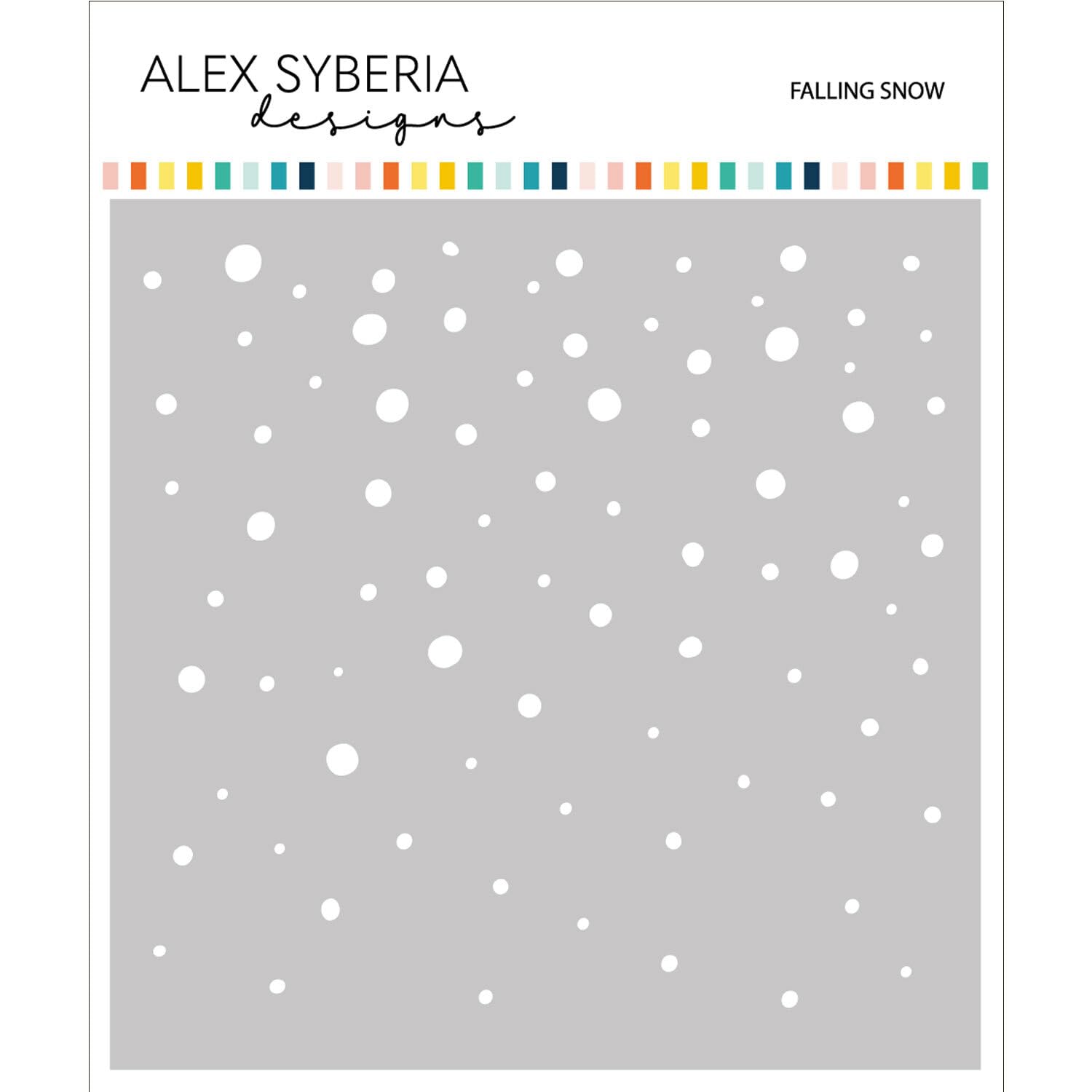 Alex Syberia Designs White Falling Snow Stencil,