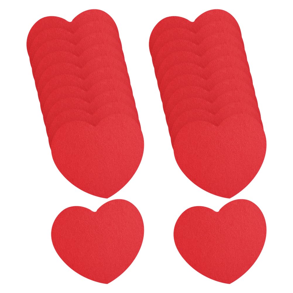 JIHUOO 100 Pcs Heart Shaped Cutouts Small Paper Heart Shapes Red Paper Hearts Valentine's Day Heart Die Cuts for Birthday Wedding Party Decor