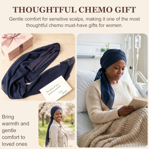 Image of DRESHOW Turban Headwrap for Women Long Hair Head Scarf Headwraps Chemo Headwear Lightweight Hair Loss Covering Hat