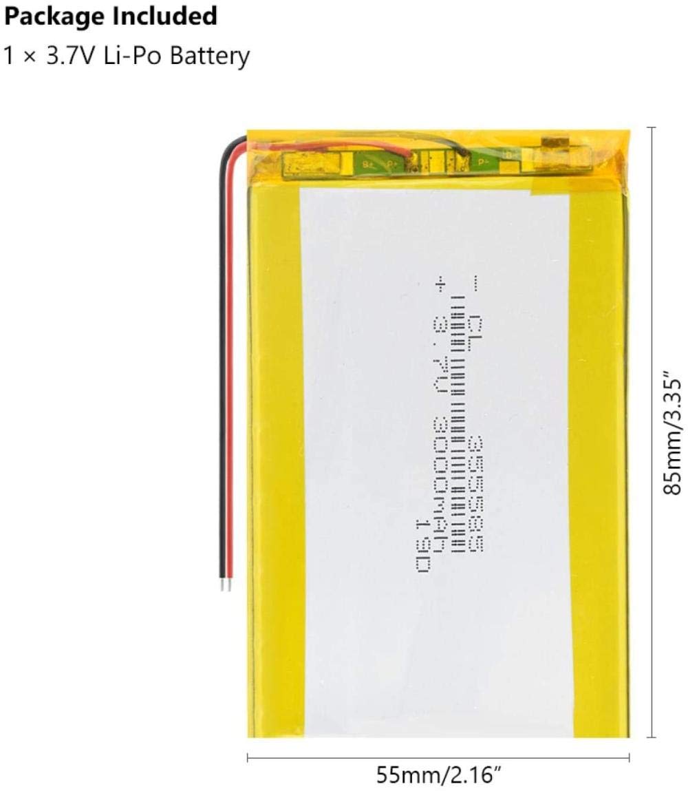 355585 Batterie ai polimeri di litio 3.7 v 3000 mah Lipo per selfie Stick DVD Power Bank Torcia elettrica Registratore di guida 4 pezzi-1 pezzo