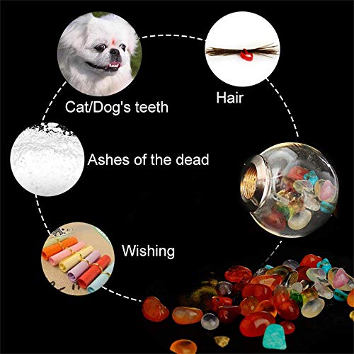 2PCS Fillable Glass Locket Hair Locket Ash Holder Small Ash Urn Cremation Jewelry Blood Vial Necklace4