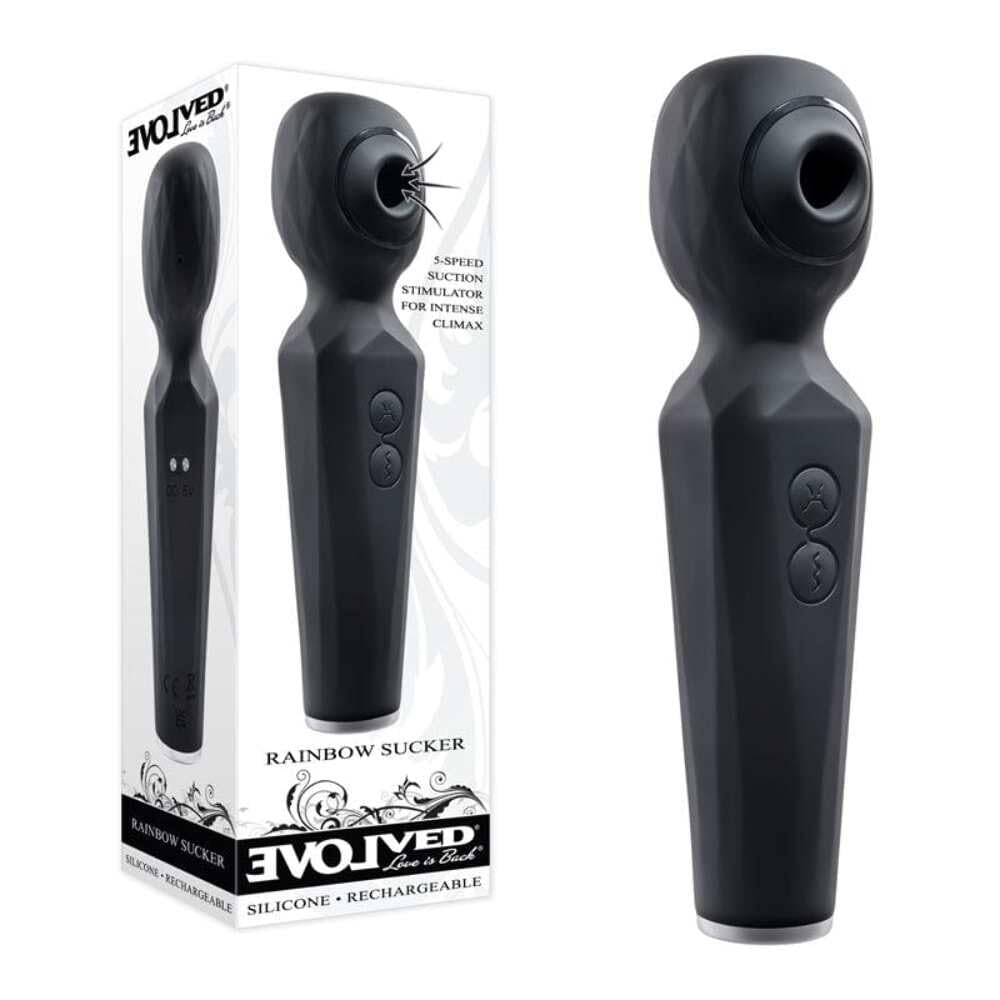 Zuigende Wand Vibrator Rainbow Sucker (EN-RS-1201-2)