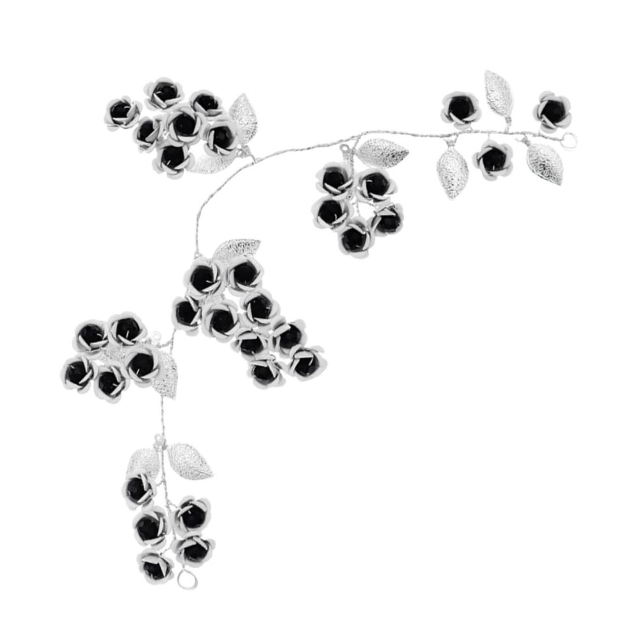 VICASKY 5 Stück Rosenhaarband aus Metall als Gothic Stirnband für Damen | Blumenkrone mit Auffälligem Design, Stirnschmuck für Festliche Anlässe und Partys