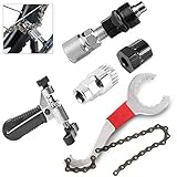 Usado: la llave para volante de bicicleta es una ayuda y una herramienta de sujeción para desmontar el volante. Una herramienta indispensable para instalar y quitar rodamientos interiores o interiores de bicicletas.