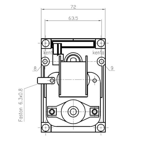 Getriebemotor für Pelletöfen K9175155, Welle 8,5 mm, 2,5 U/min, Ref. Int. 2081