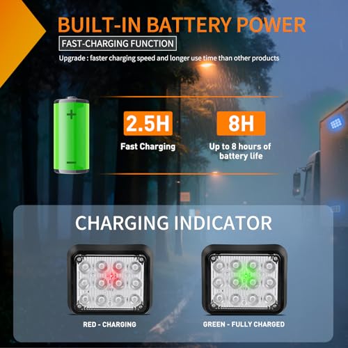 Image of Nilight 12LED Magnetic Wireless Trailer Lights 2PCS Blue