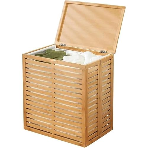 Foldable Bamboo Laundry Basket with Removable Liner & Lid – Space-Saving Laundry Hamper for Home Organization Foldable Bamboo Laundry Basket with Removable Liner & Lid – Space-Saving Laundry Hamper for Home Organization