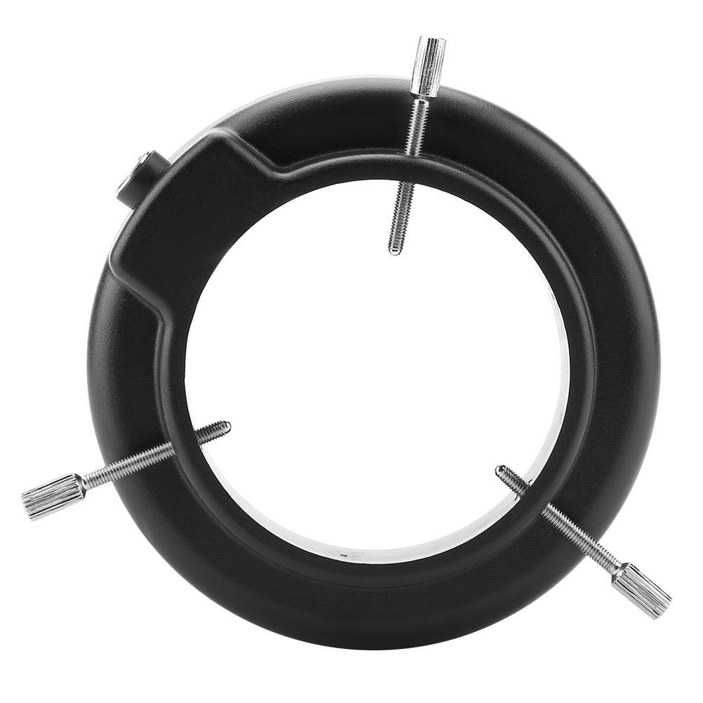 Luz de Anillo LED de microscopio, cámara de microscopio de 3.5W 56LED Beads Fuente de luz Brillo Lámpara de Anillo Ajustable 100-240V(EU)