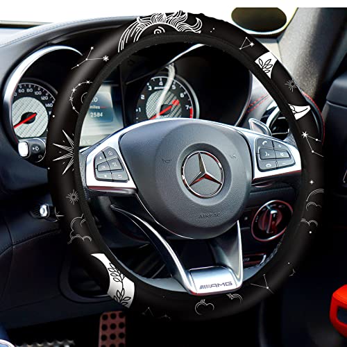 15 Pieces Moon And Stars Car Seat Cover Full Set For Women Men Upgrade Thick Car Front Seat Covers Universal Steering Wheel Cover Separate Headrest Cover Seat Belt Pads (Sun Pattern) #TOP4