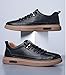 Hhhchpm Men's Spring-Autumn Casual Soft-Soled Fashion-able Multi-Purpose Sports Leather Shoes - Comfortable and Breathable - Suitable for Daily Outdoor Use (Black,7)