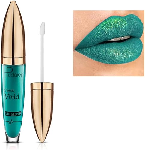 Easilydays Halloween Diamond Shiny Matte Lipstick, Gothic Glitter Liquid Lip Gloss, Sparkling High Pigment Waterproof Long Lasting Lipsticks, Bold Shimmer Lip Glaze Lips for Masquerade, Cosplay, Christmas Makeup (#12)