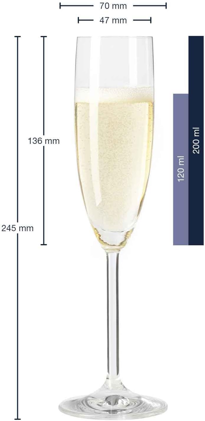 Leonardo Flûtes à champagne gravés Design floral Cadeau mariage, fiançailles ou anniversaire Boîte bois vintage imprimée