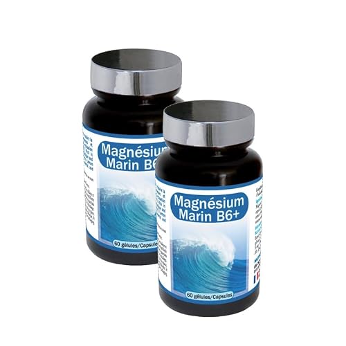 NUTRIEXPERT - Magnésium Marin B6+ - Complément Alimentaire à Base de Magnésium + Vitamine B6 + Mélisse - Favorise l'Équilibre du Système Nerveux et le Bien-Être - Réduit la Fatigue - Lot de 2 produits