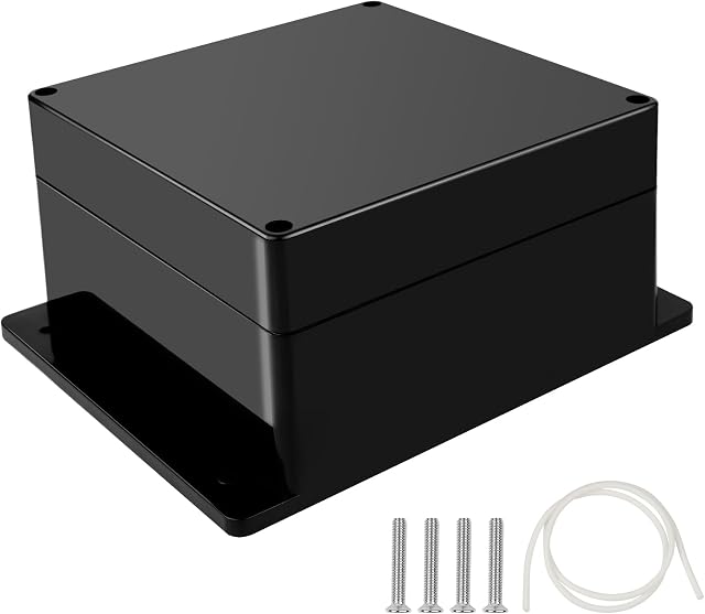Abzweigdose Schwarz Wasserdichtes, Anschlussdose IP65 Verteilerdose Schwarz, ABS Abzweigkasten Kunststoffgehäuse Elektronik Gehäuse Verteilerdose Außen Wasserdicht 160 * 160 * 90mm