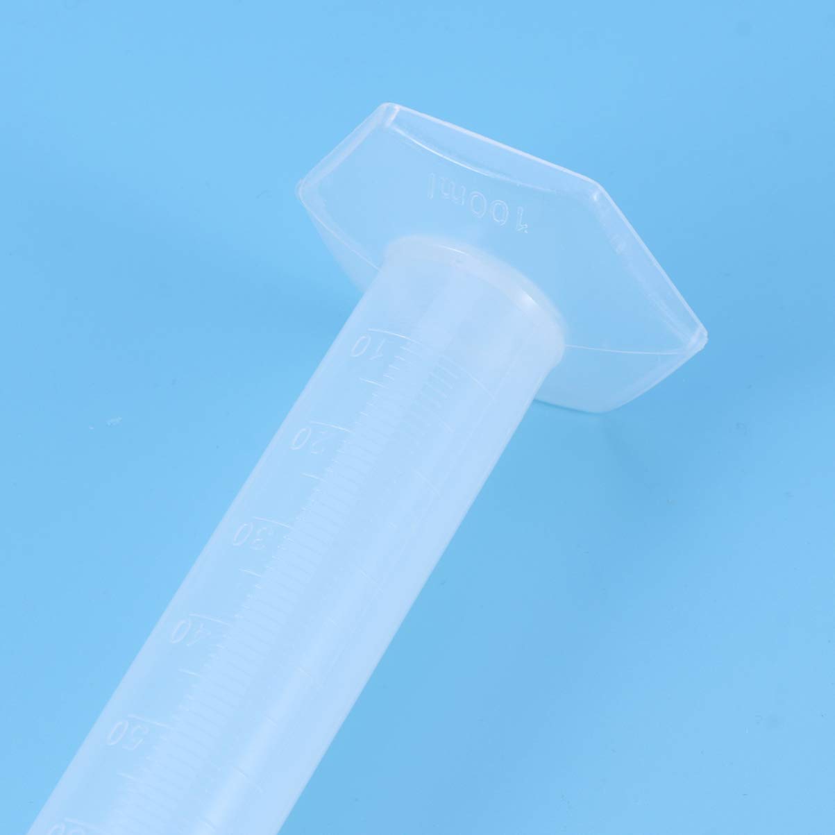 6pcs Plastic Measuring Cylinder Graduated Design for Accurate Lab Measurements Stable Wide Base for Science Experiments and Sugar Testing