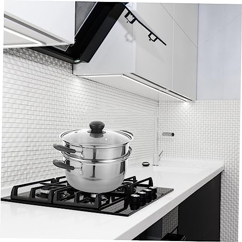 Miniatura 9 de Artsewply Olla Vaporera Inoxidable Doble Para Cocer Y Hervir Olla Grande Para Cocina De Inducción Y Gas Resistente Y Antiadherente Utensilio Multifunción Para Vapor Y Sopa