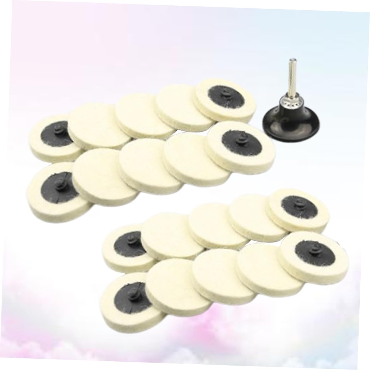 MAGICLULU 21pcs Torque Wool Wheel Polishing Kit Versatile Wool Pads for Finishing Easy Adhesion Lightweight Design